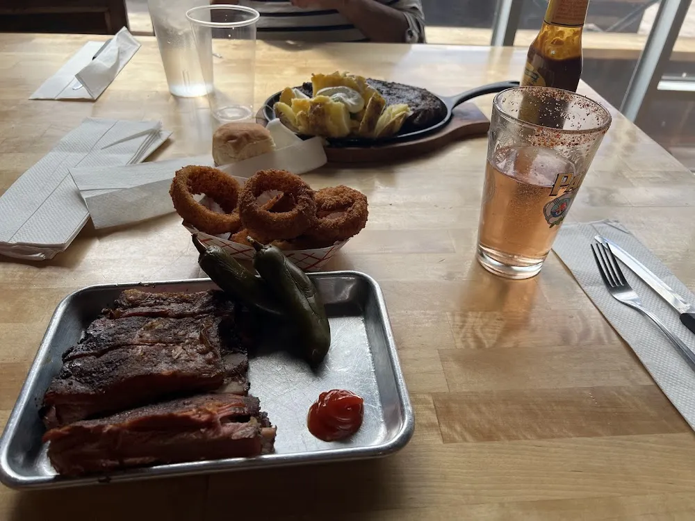 Pork Ribs and Onion Rings